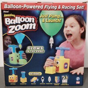 Glow in the Dark Ontel Amazing Balloon Zoom Flying and Racing Set